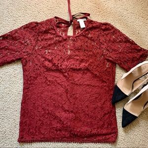 H&M Floral Lace Shirt